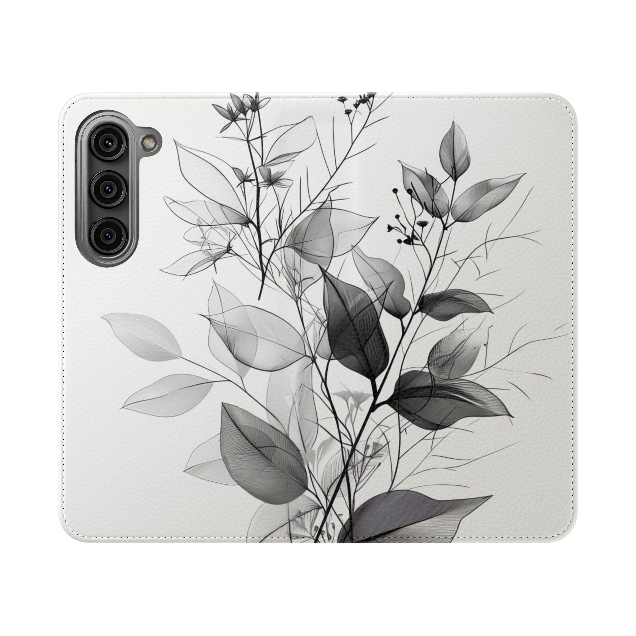 Silver Leaves - Samsung S23 Case - Wallet