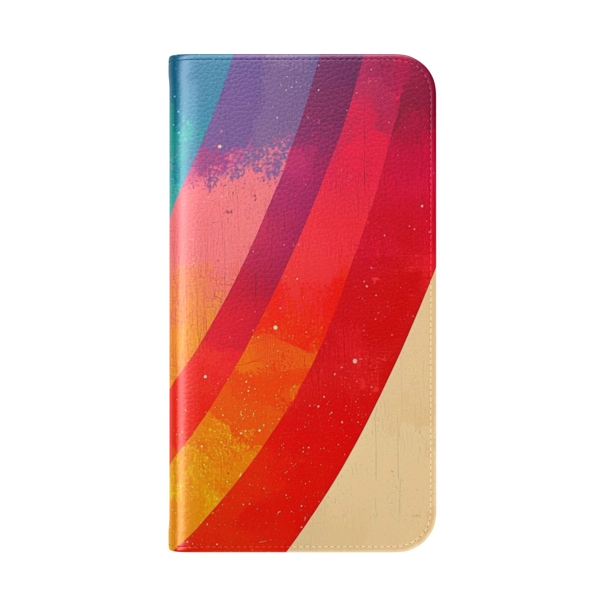 Curved Rainbow Breeze - iPhone 16 Max Case - Wallet