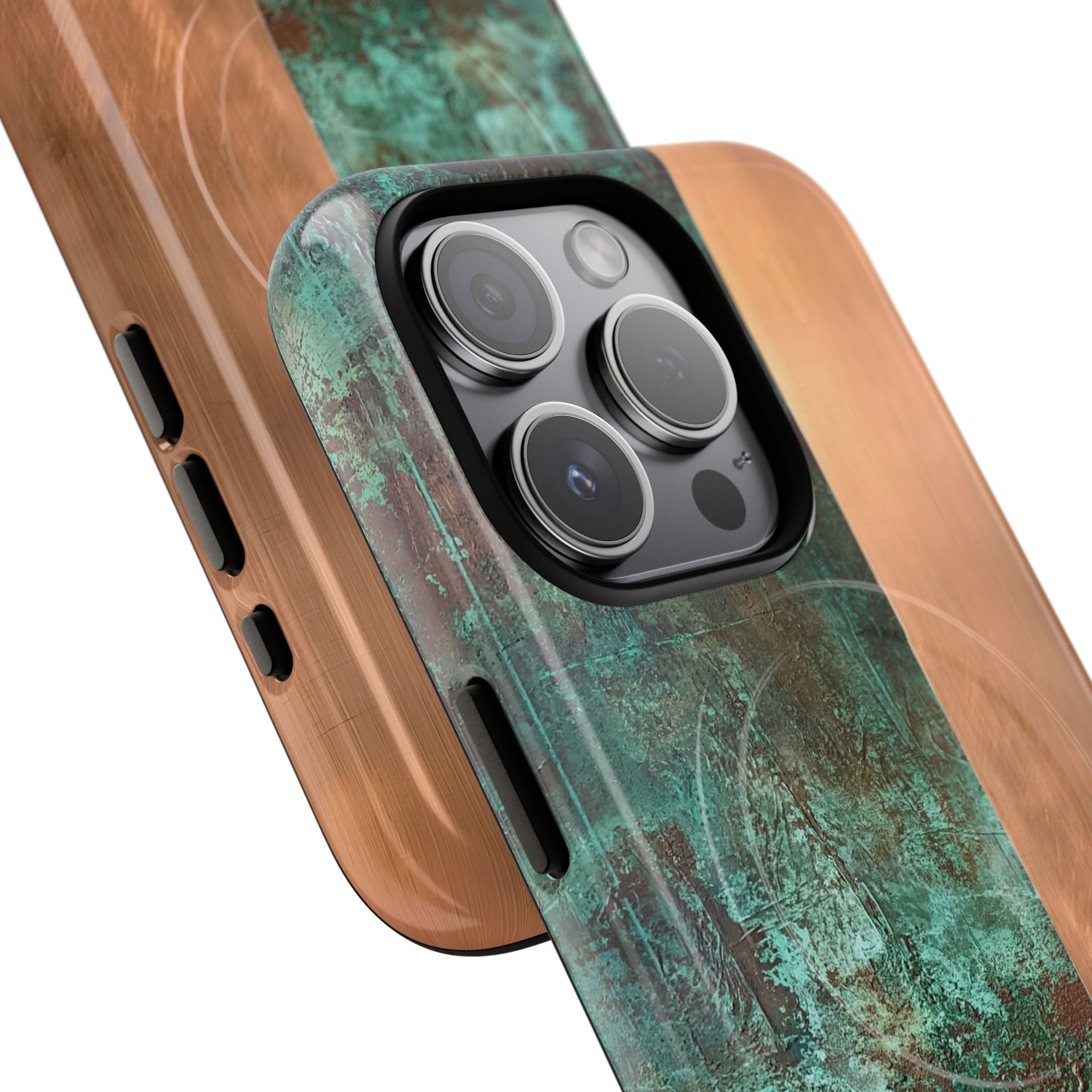 Teal Tough 2.0 Magsafe Phone Case for iPhone - Verdigris Copper Slab