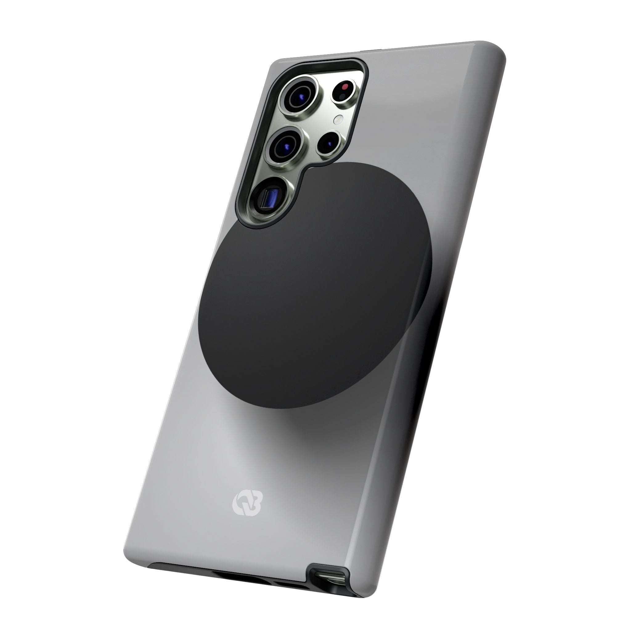 Grey Tough Phone Case for Samsung - Matte Onyx Sphere