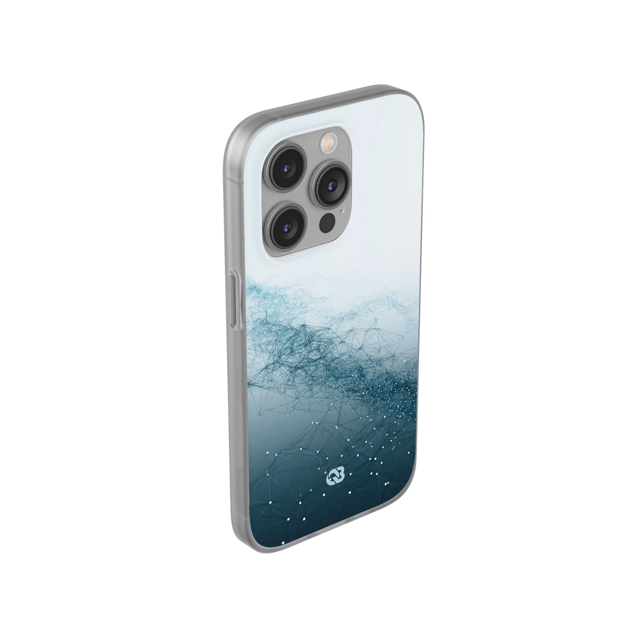 Teal Lite Phone Case for iPhone - Cyan Vector Lattice