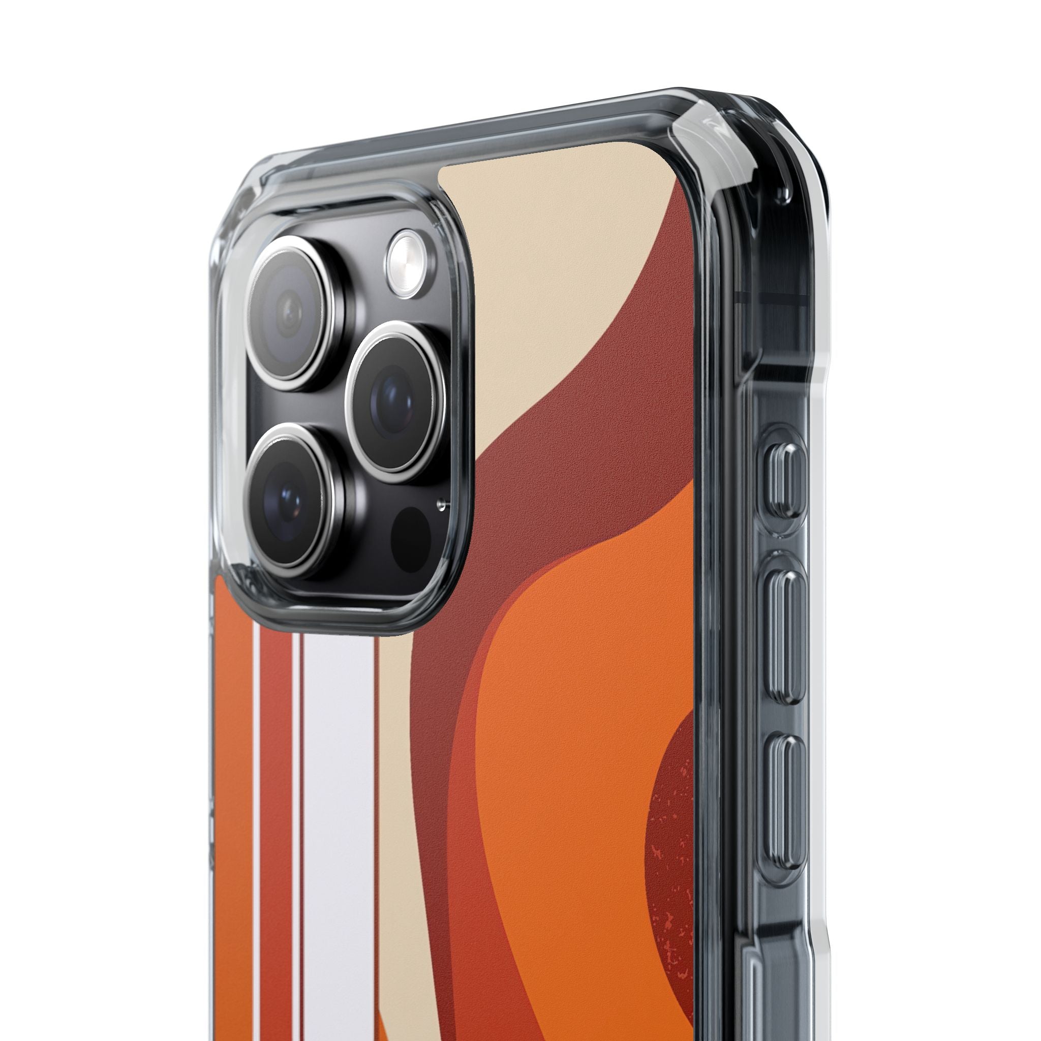 Orange Impact MagSafe Phone Case for iPhone - Terracotta Metro Line