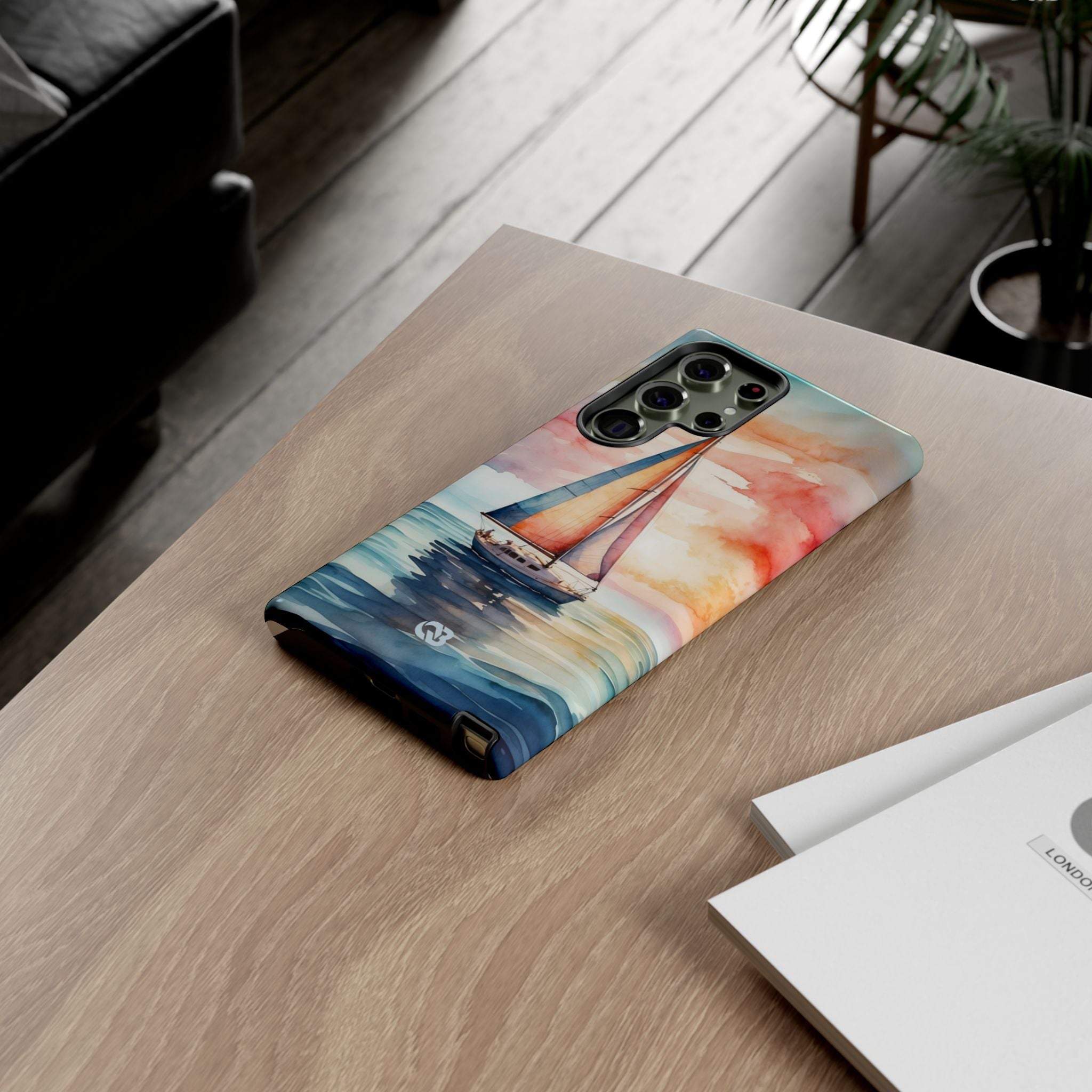 Crimson Horizon Sail · Tough Phone Case for Samsung