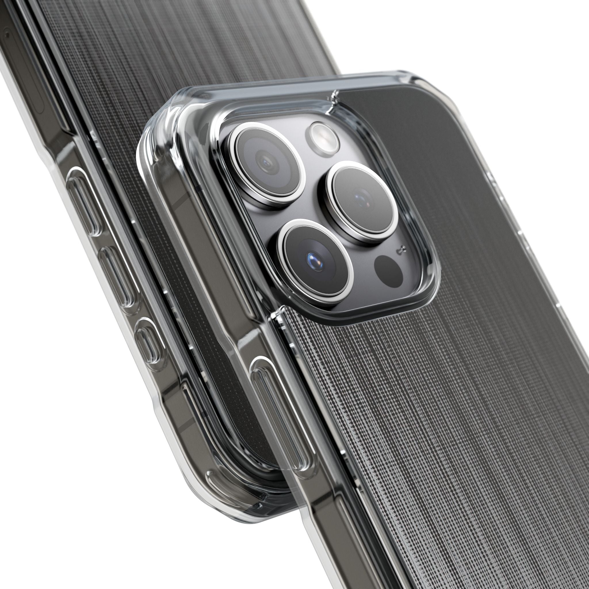 Grey Impact MagSafe Phone Case for iPhone - Static Vertical Dither