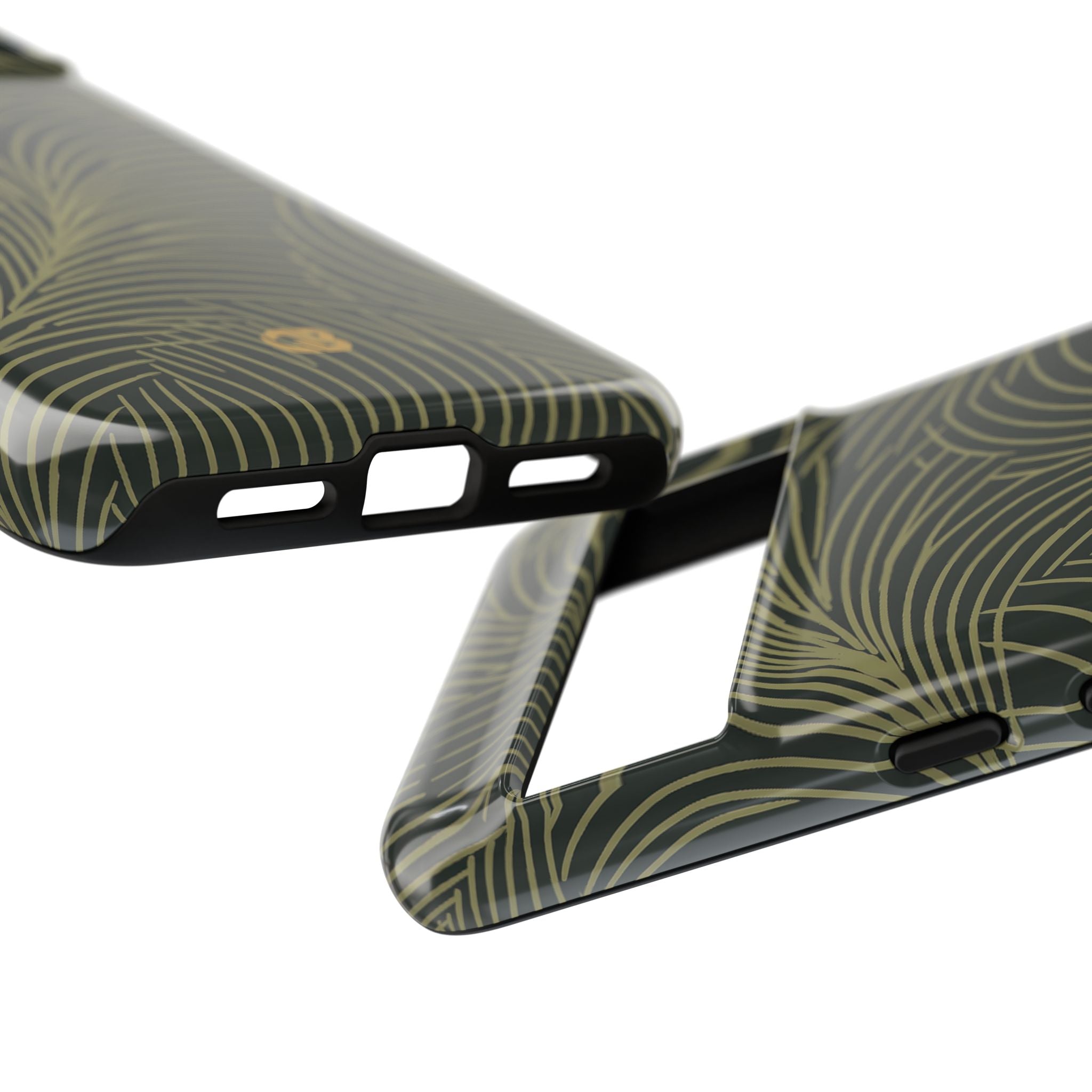 Green Tough Phone Case for Google Pixel - Dark Olive Plume
