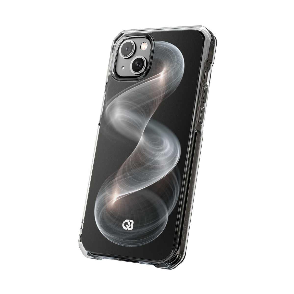 Luminous Vortex · Clear Impact Magnetic Phone Case for iPhone · Black