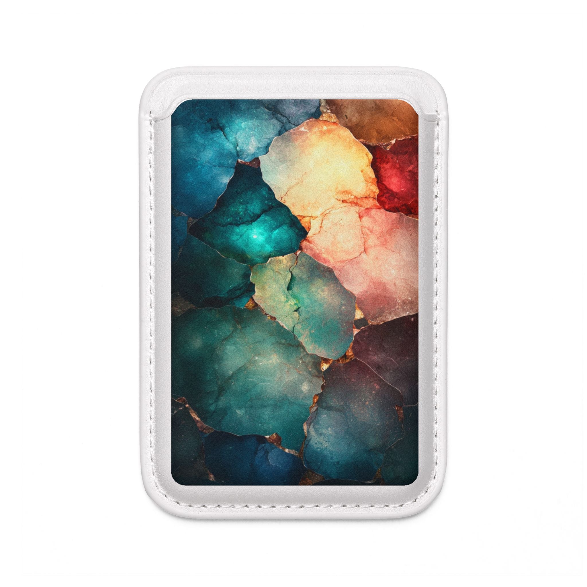 Fractured Gemstone Teal Wallet – MagSafe Ready