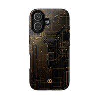 Gold Tough 2.0 Magsafe Phone Case for iPhone - Amber Core Mainframe