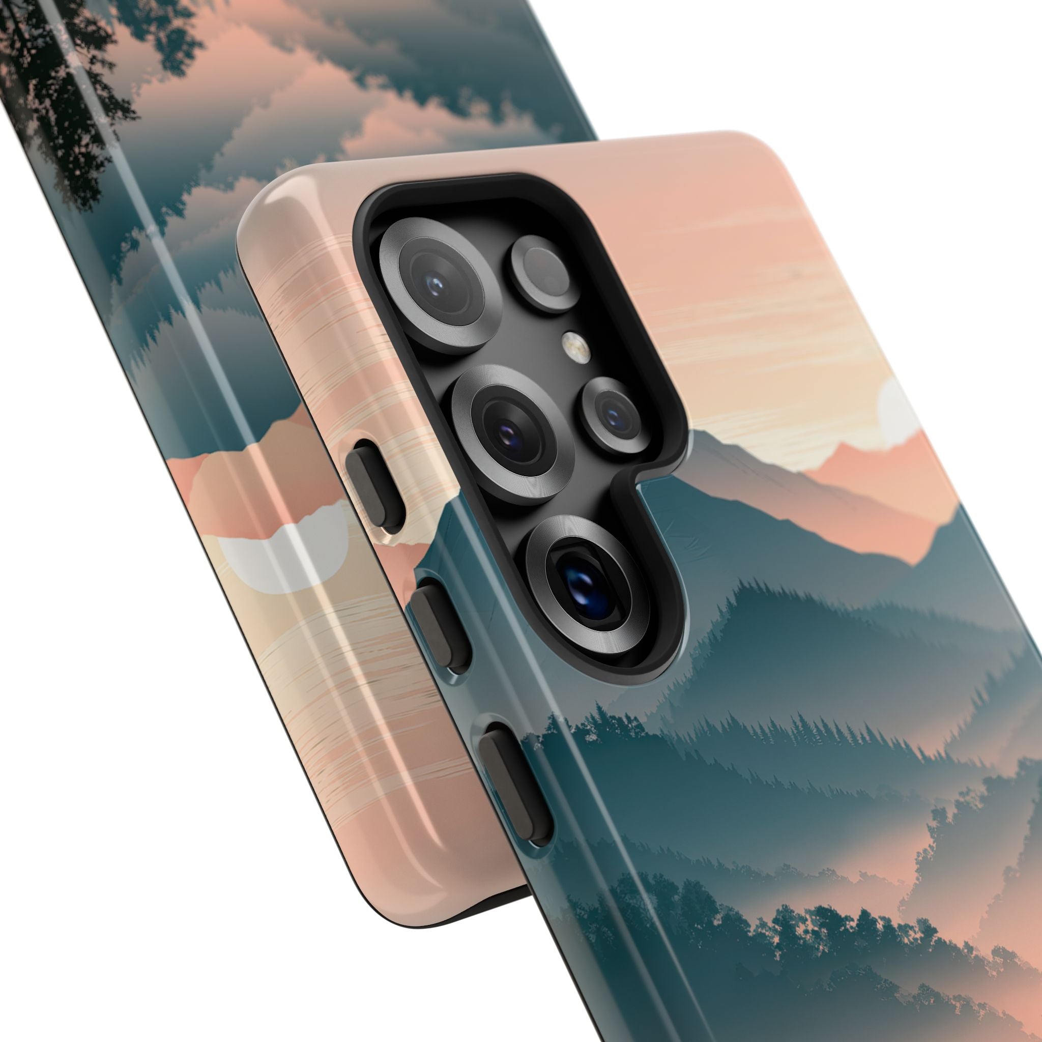 Teal Tough Phone Case for Samsung - Alpine Teal Horizon