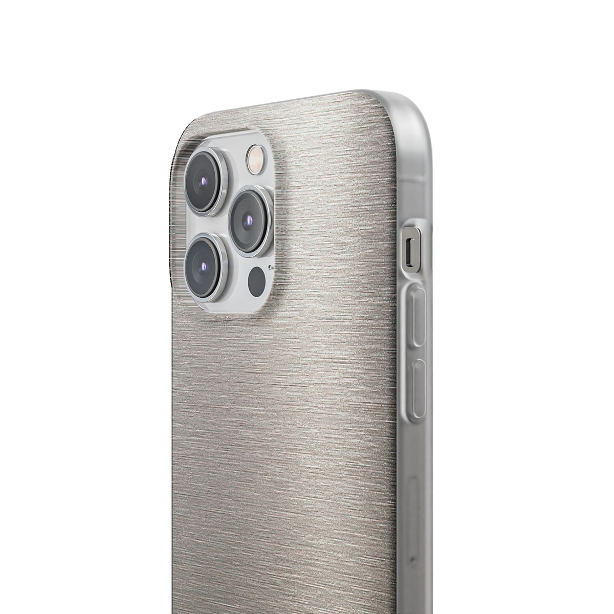 Brushed Silver Alloy · Lite Phone Case for iPhone · Silver