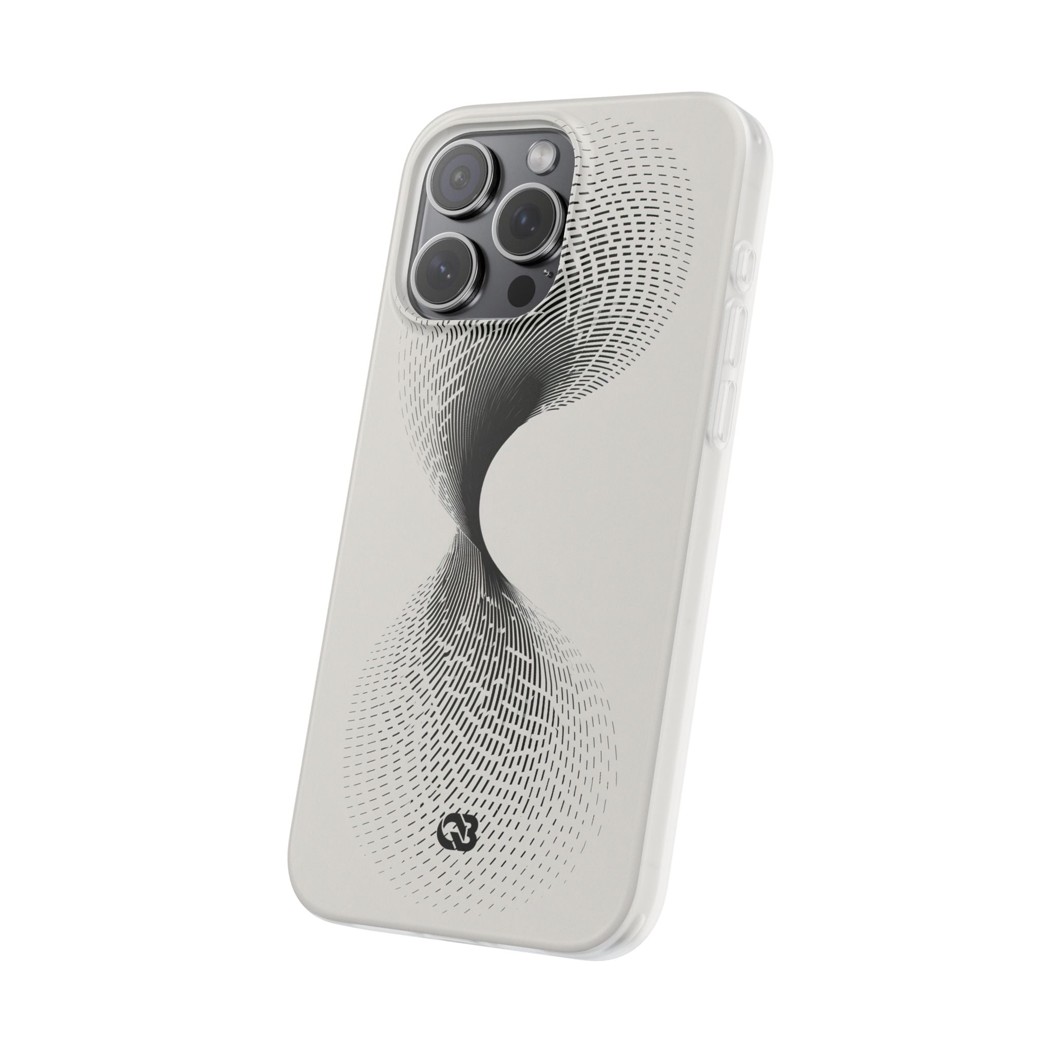 White Lite Phone Case for iPhone - Linear Torsion Grid