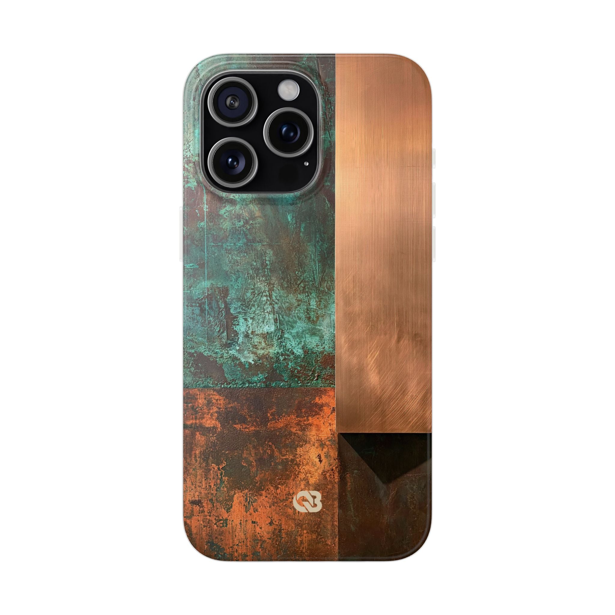 Teal Lite Phone Case for iPhone - Verdigris Copper Slab