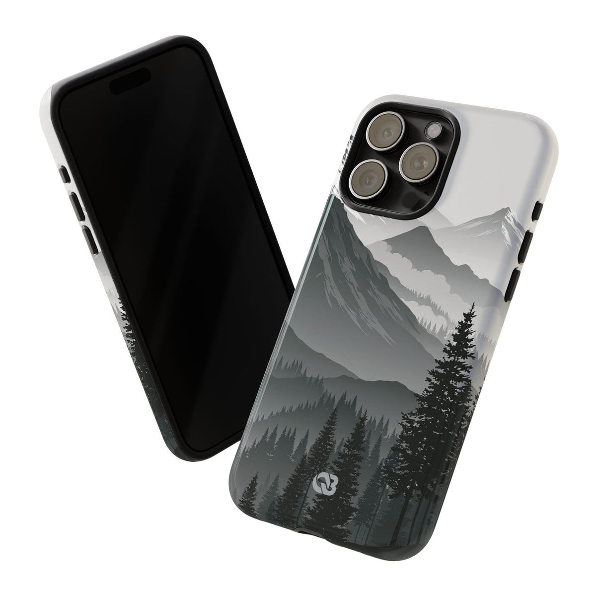 Grey Tough Phone Case for iPhone - Granite Ridge Mist