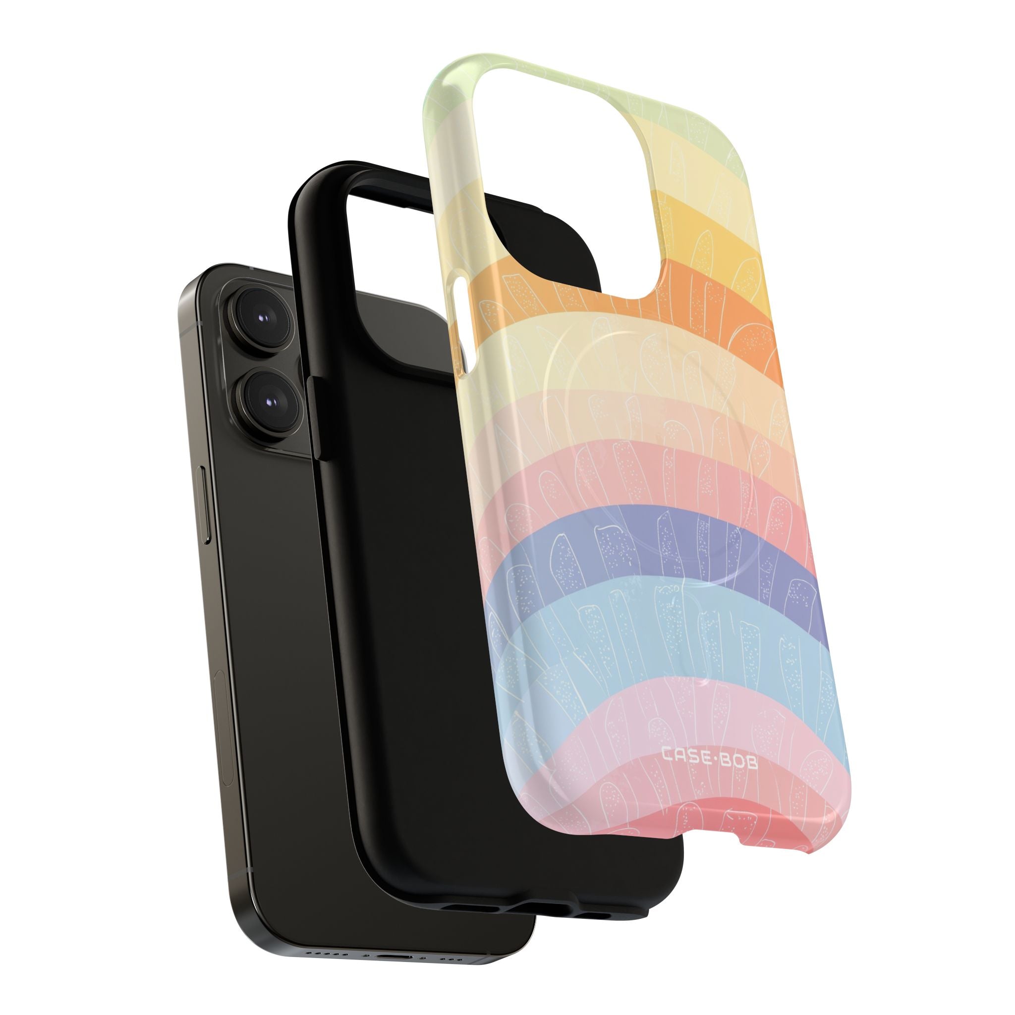 Pastell Regenbogen Bänder iPhone 14 Pro Case - Tough+