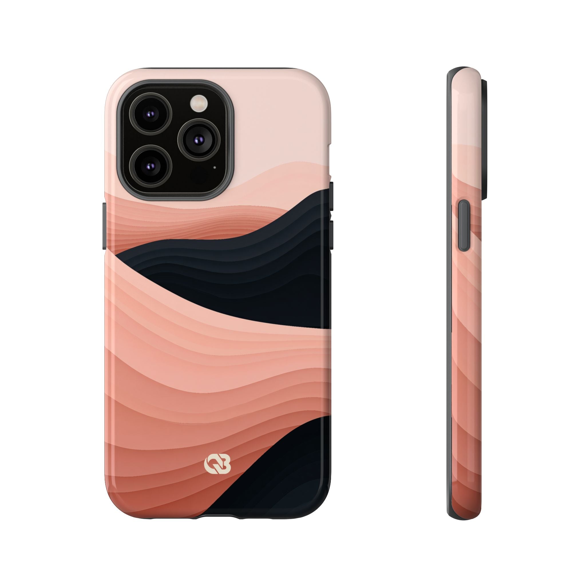 Pink Tough Phone Case for iPhone - Dune Shadow Layers