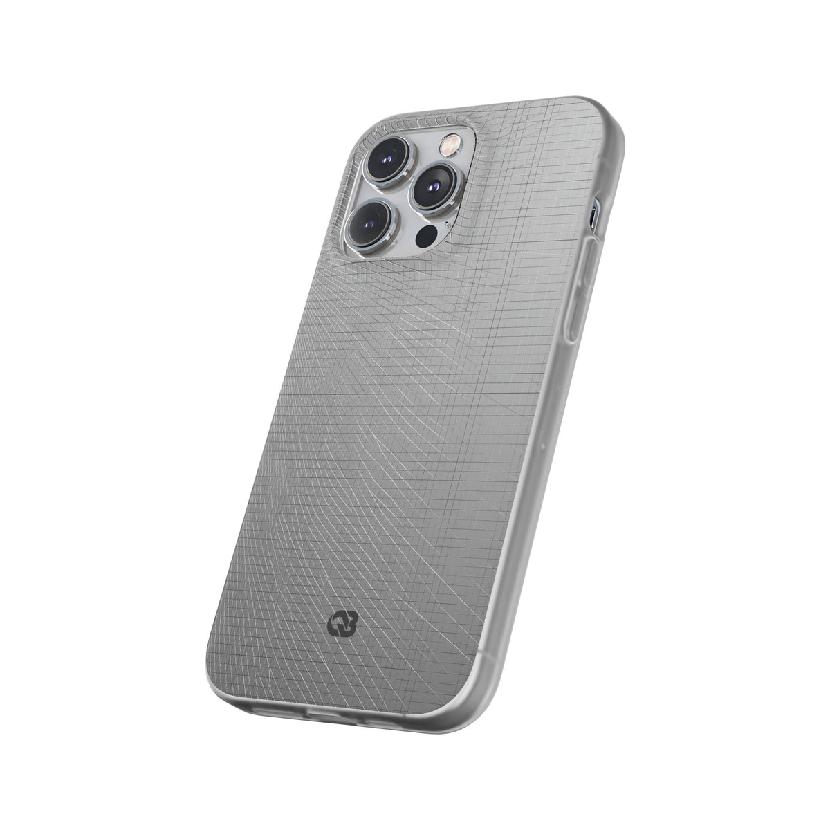 Grey Lite Phone Case for iPhone - Chrome Mesh Warp