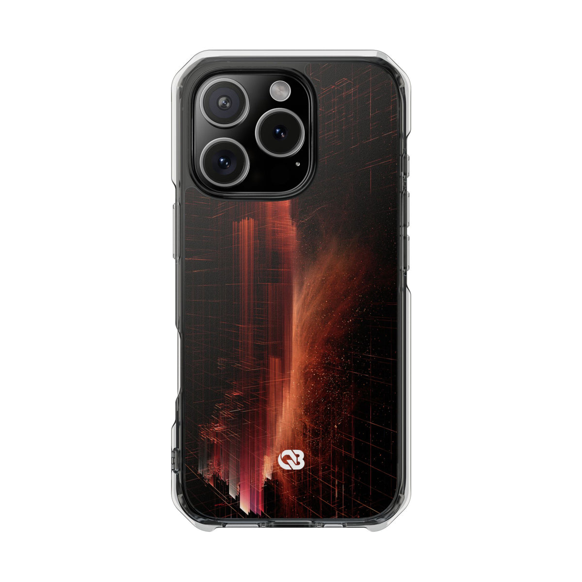 Luminous Monolith · Clear Impact Magnetic Phone Case for iPhone · Black