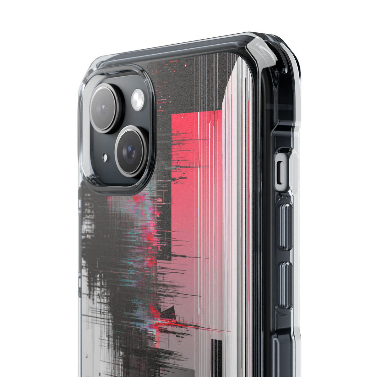 Black Impact MagSafe Phone Case for iPhone - Crimson Data Leak