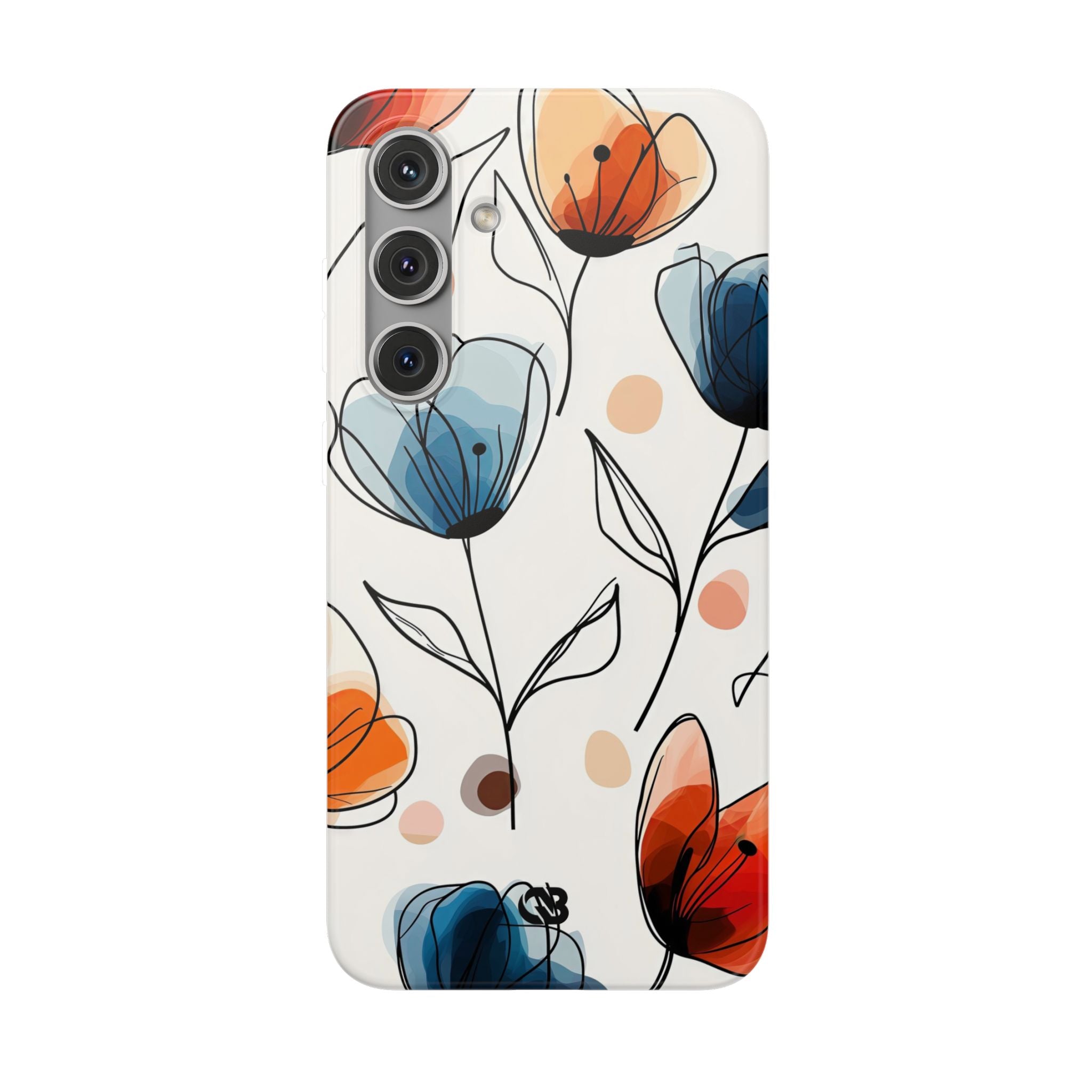 Ink Watercolor Tulips · Soft Custodia per Samsung