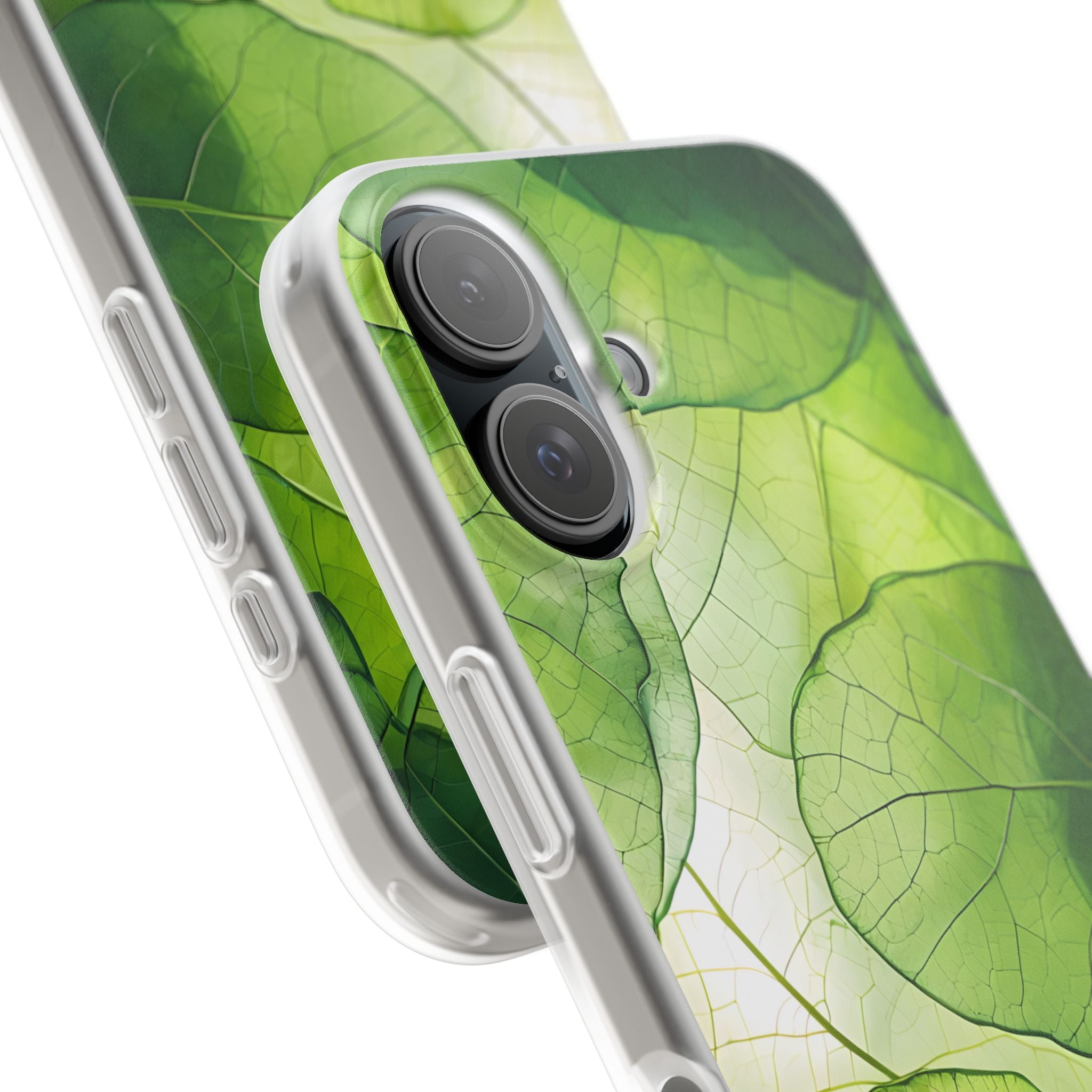 Emerald Leaf Veins · Soft Phone Case for iPhone