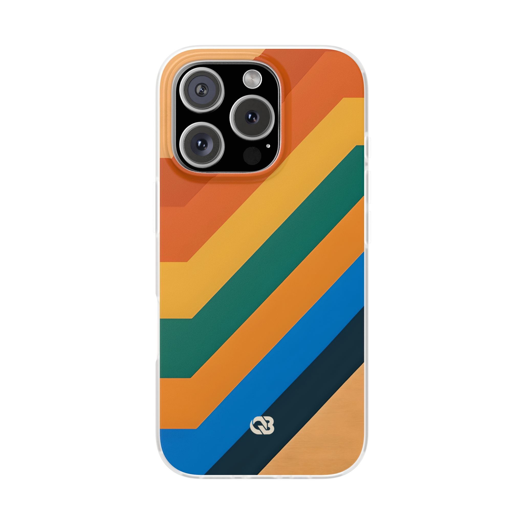 Retro Ridge Lines · Soft Phone Case for iPhone