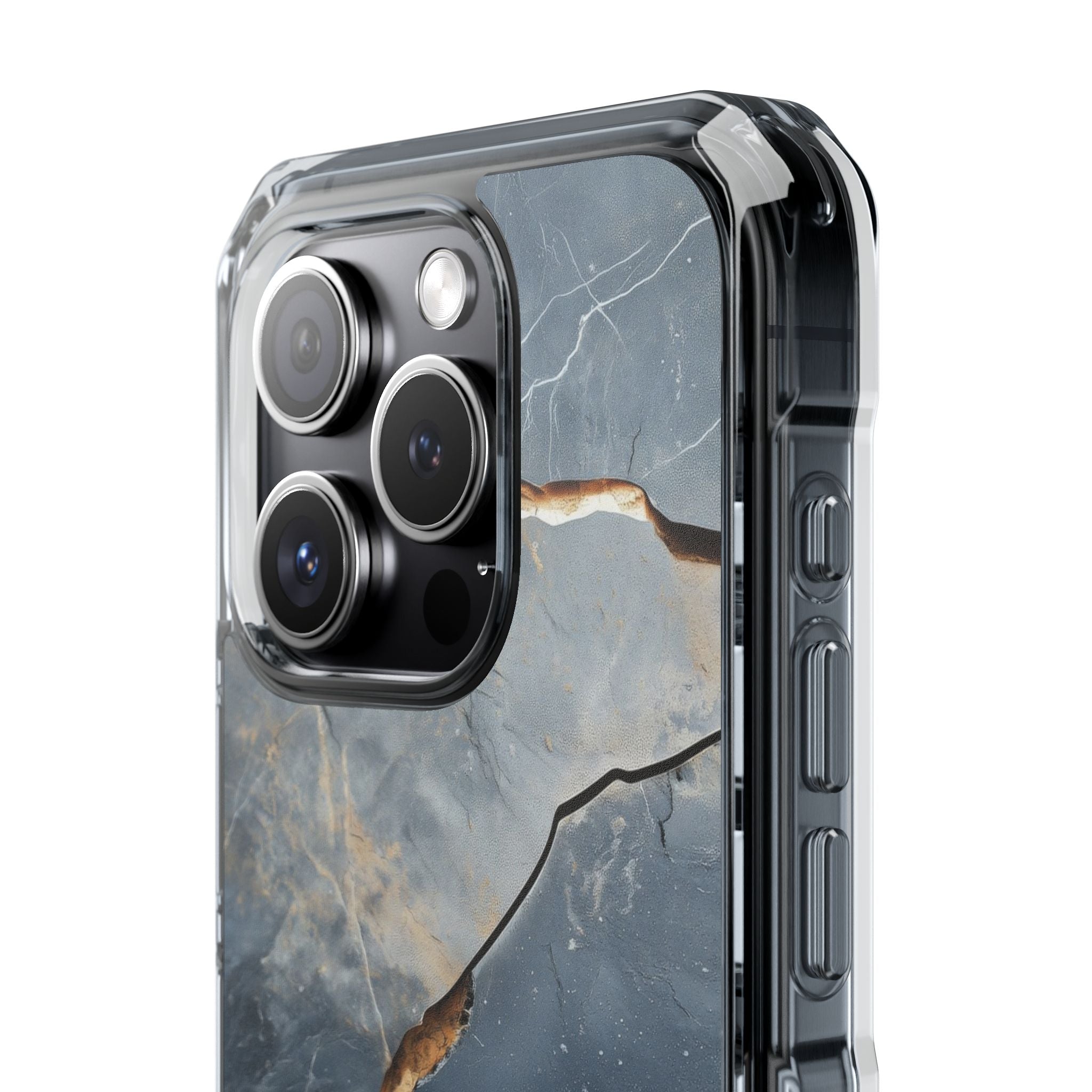 Jagged Vein Navy iPhone 15 Pro Case - Impact