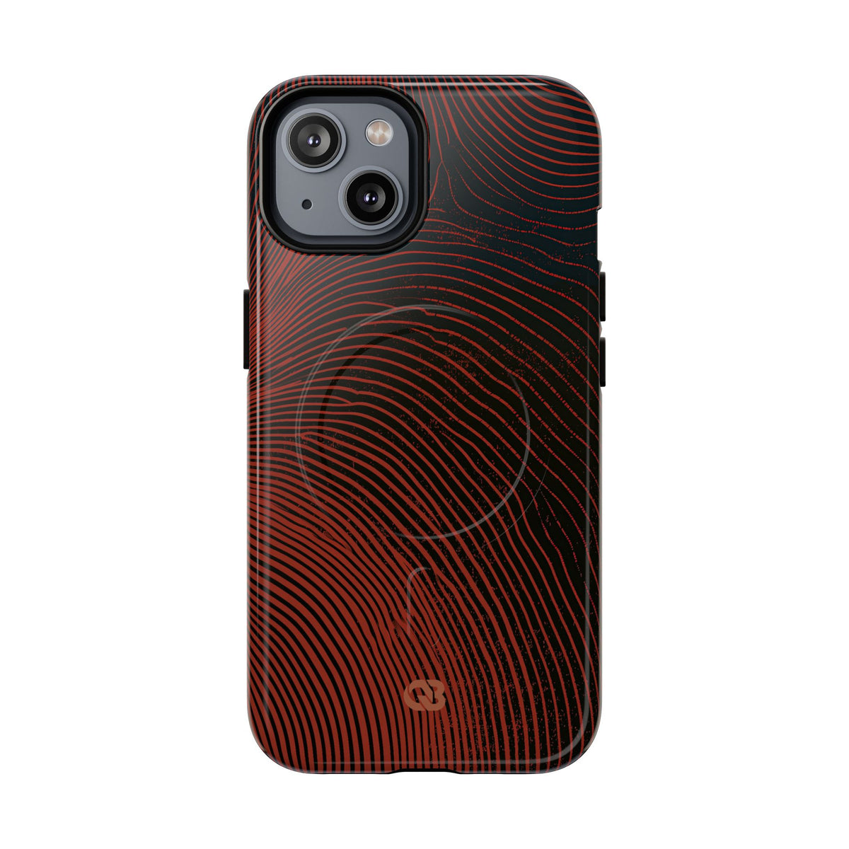Red Tough 2.0 Magsafe Phone Case for iPhone - Terracotta Nerve Map
