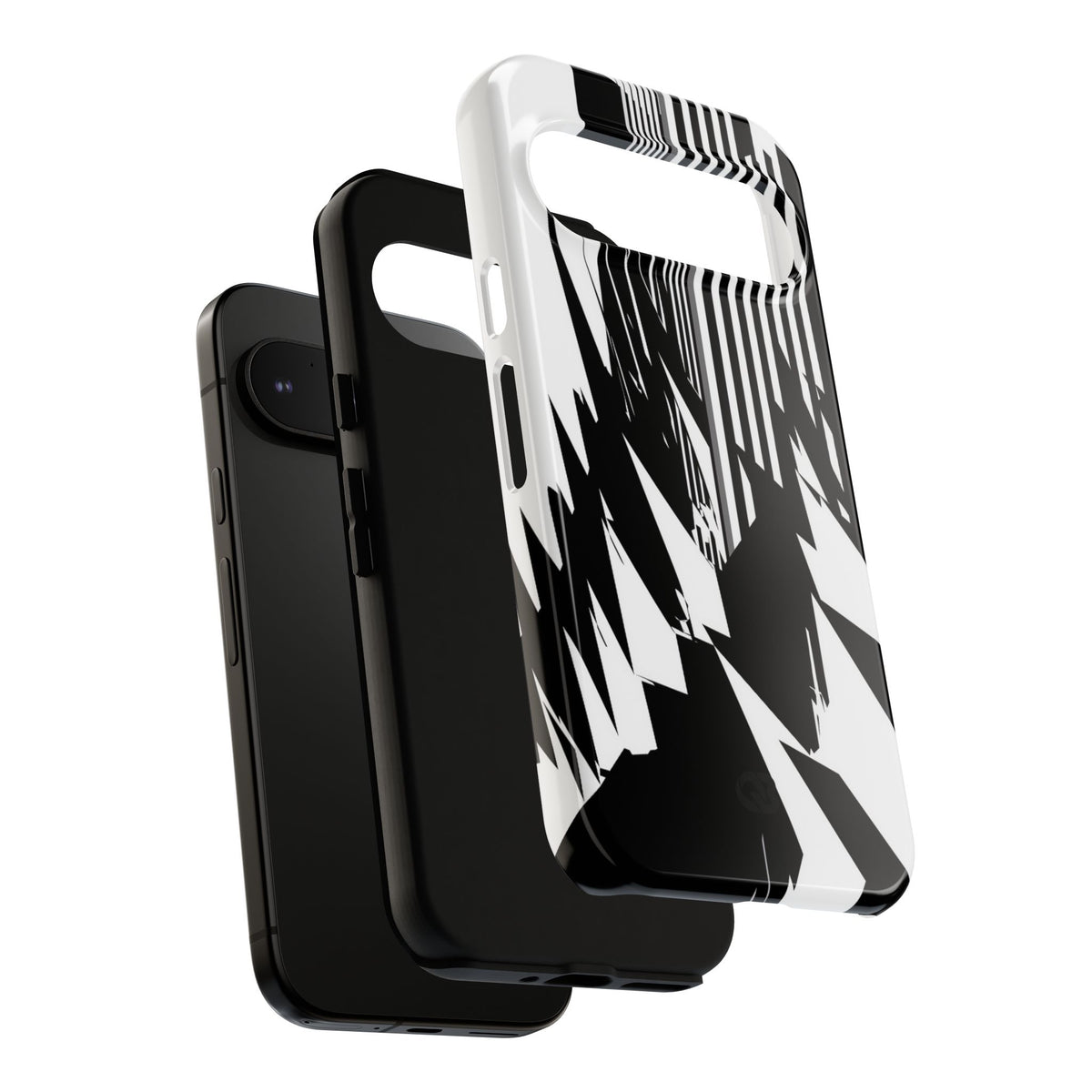 White Tough Phone Case for Google Pixel - Shattered Vector Spire