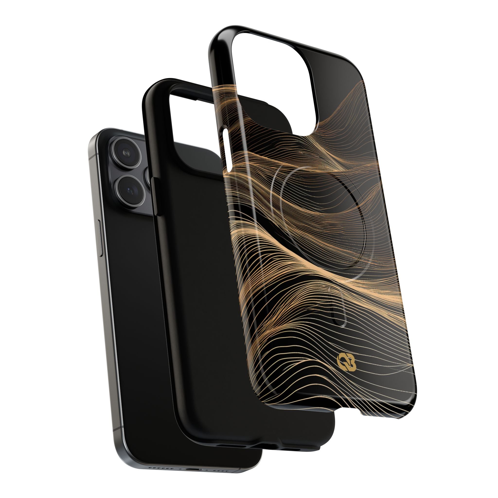 Black Tough 2.0 Magsafe Phone Case for iPhone - Copper Topo Ridge