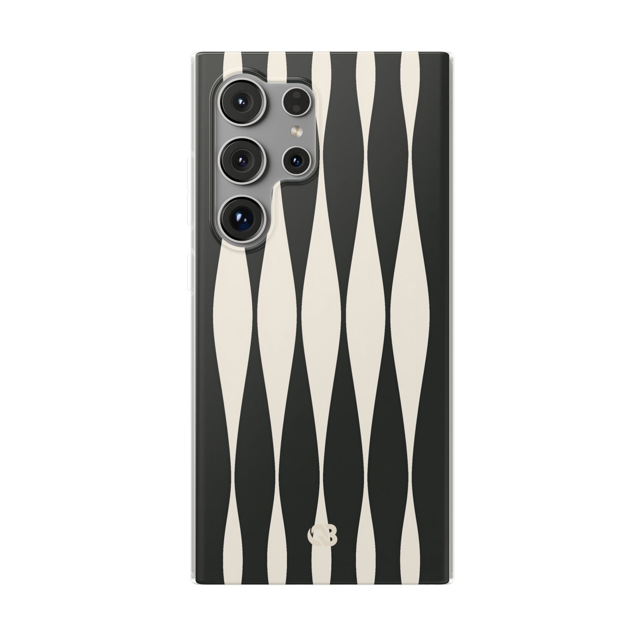 Black Lite Phone Case for Samsung - Ivory Spindle Grid