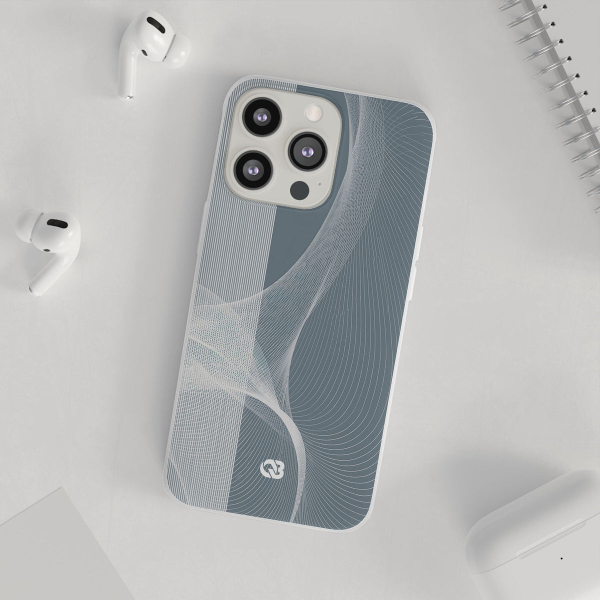 Slate Contour Drift · Lite Phone Case for iPhone · Grey
