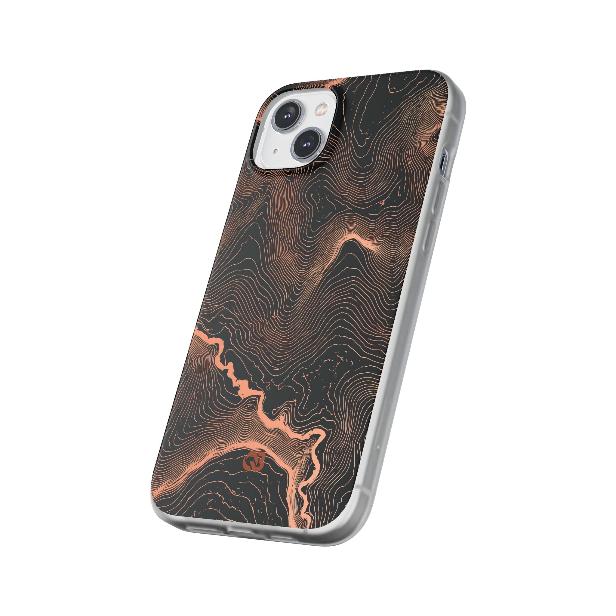 Orange Lite Phone Case for iPhone - Salmon Ridge Topo