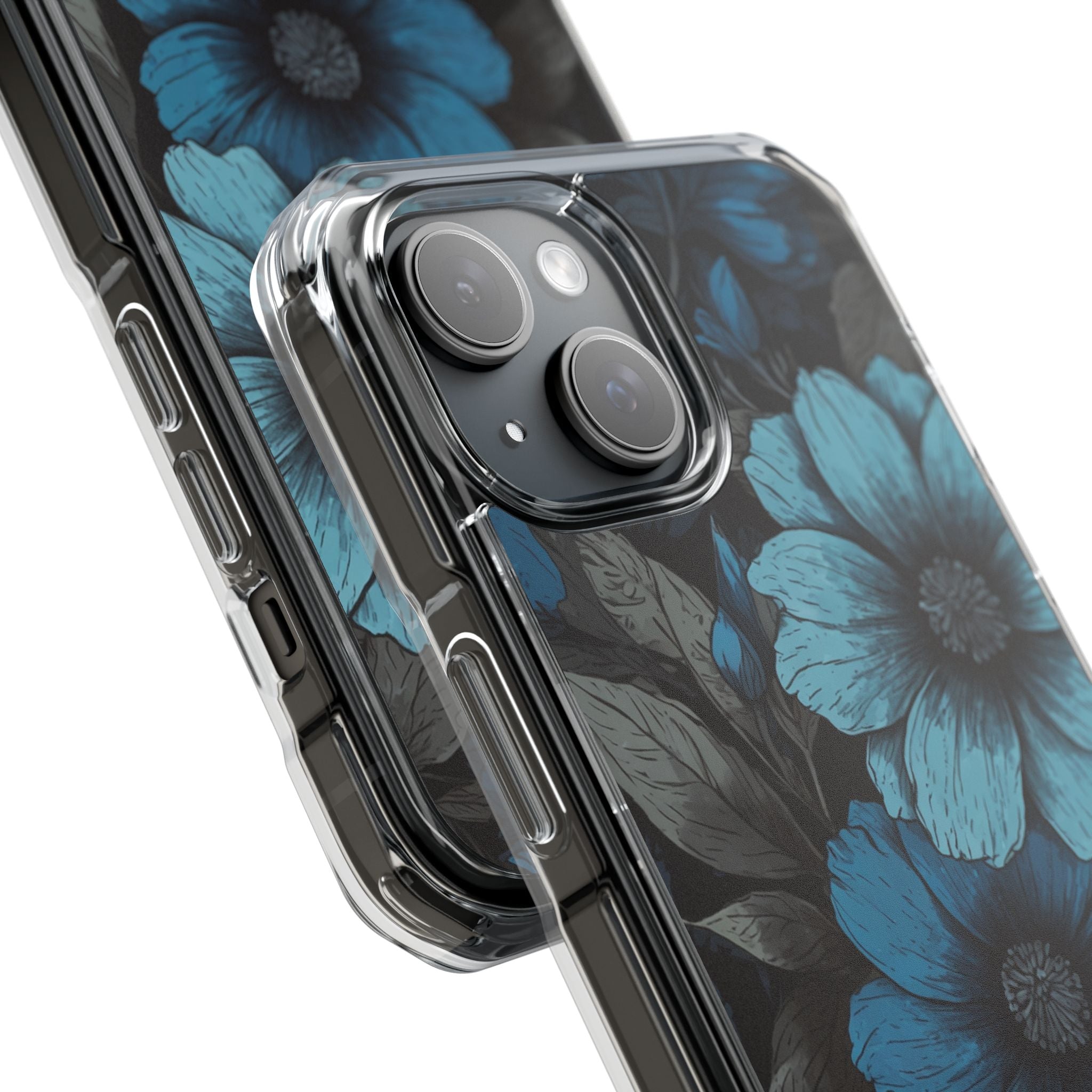 Obsidian Blue Petals · Impact Telefoncover til iPhone · Magsafe