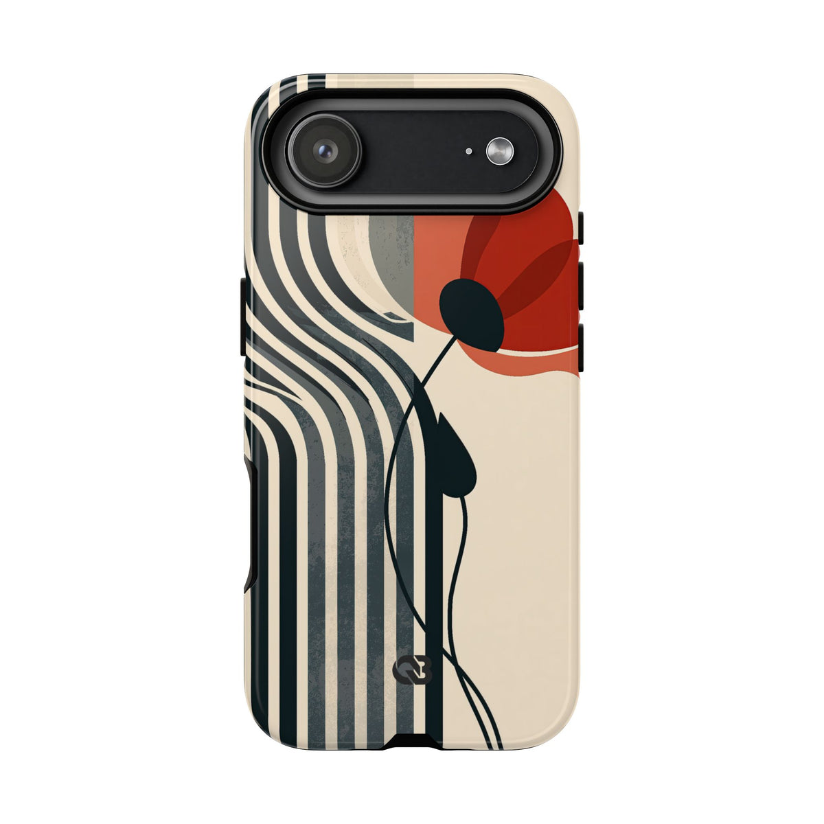 Modernist Poppy · Tough Phone Case for iPhone · Beige