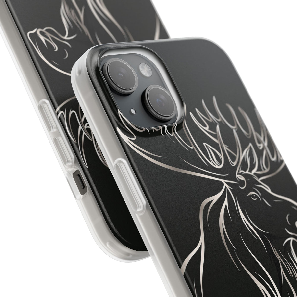 Nordic Moose Contour · Lite Phone Case for iPhone · Black