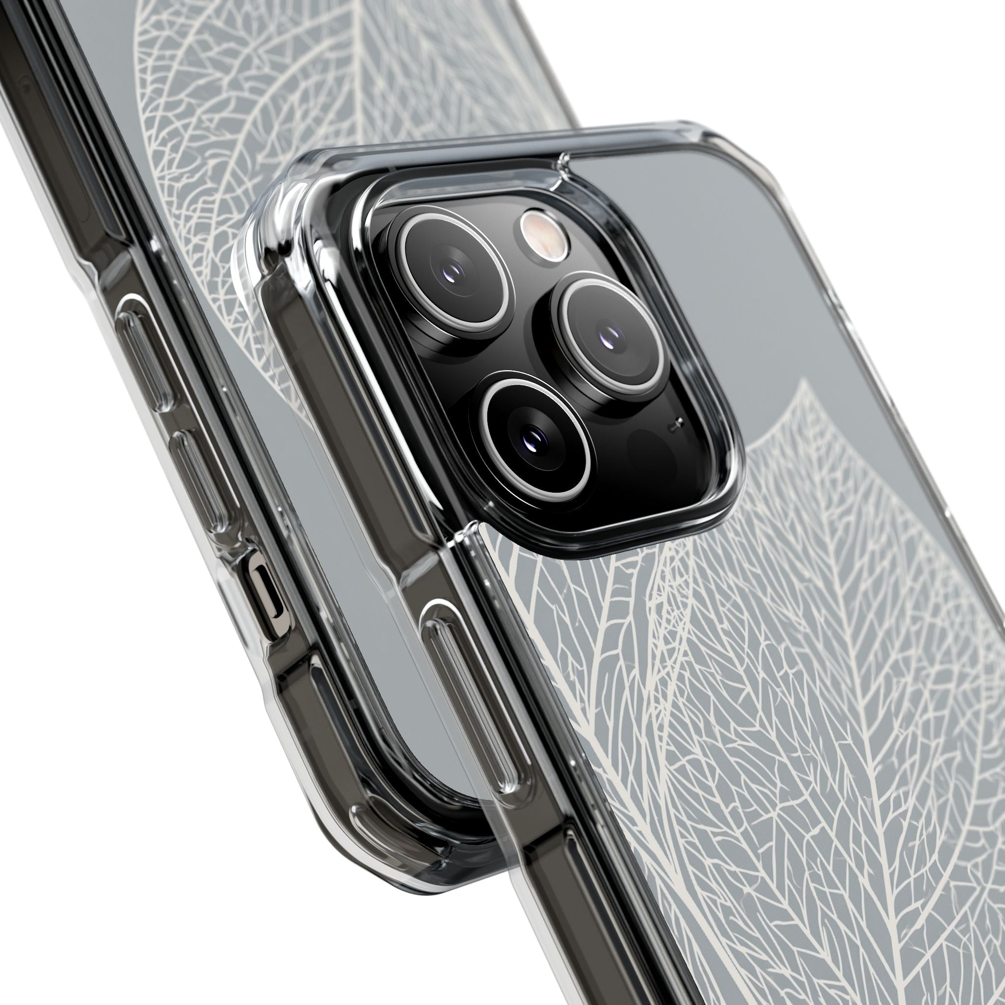 Grey Impact MagSafe Phone Case for iPhone - Frosted Ash Veins