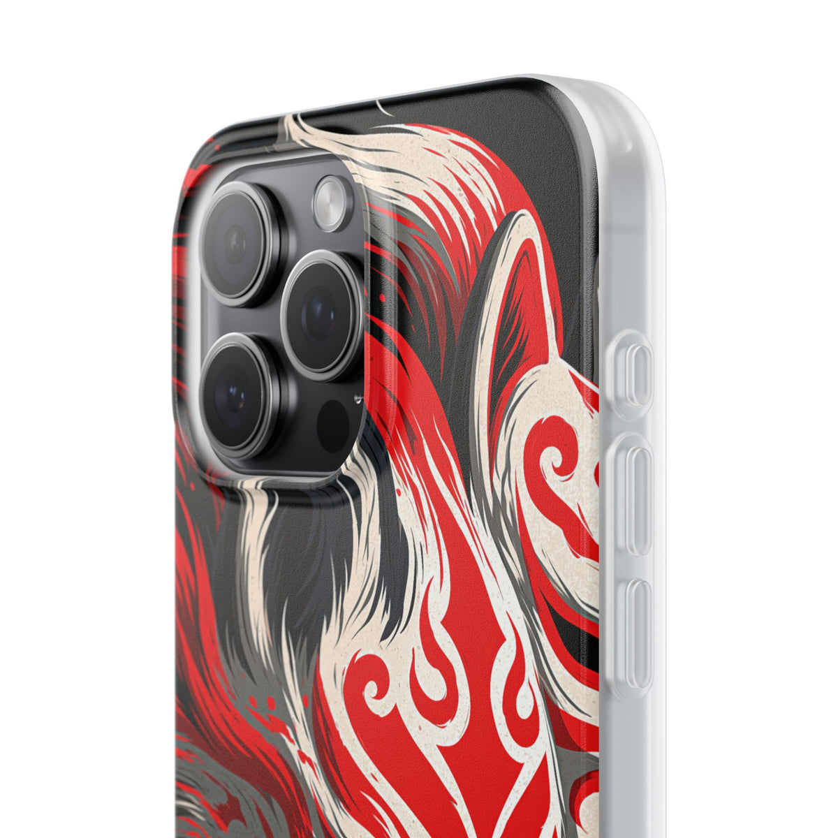 Crimson Kitsune Spirit · Lite Phone Case for iPhone · Red