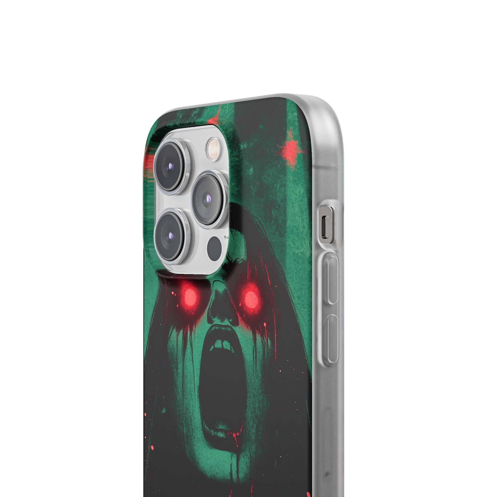 Crimson Emerald Scream · Soft Phone Case for iPhone
