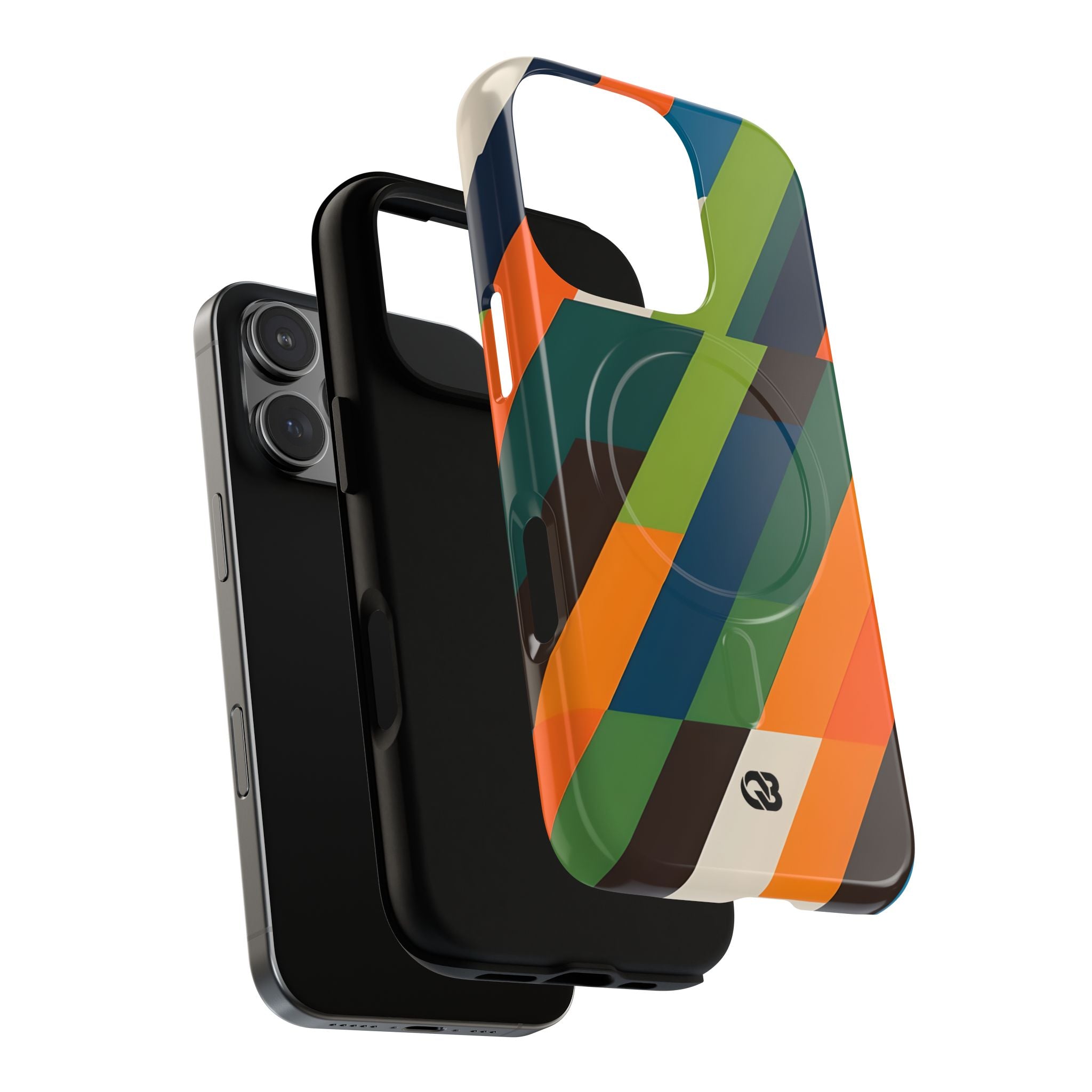 Angled Retro Mosaic · Tough+ Phone Case for iPhone · Magsafe