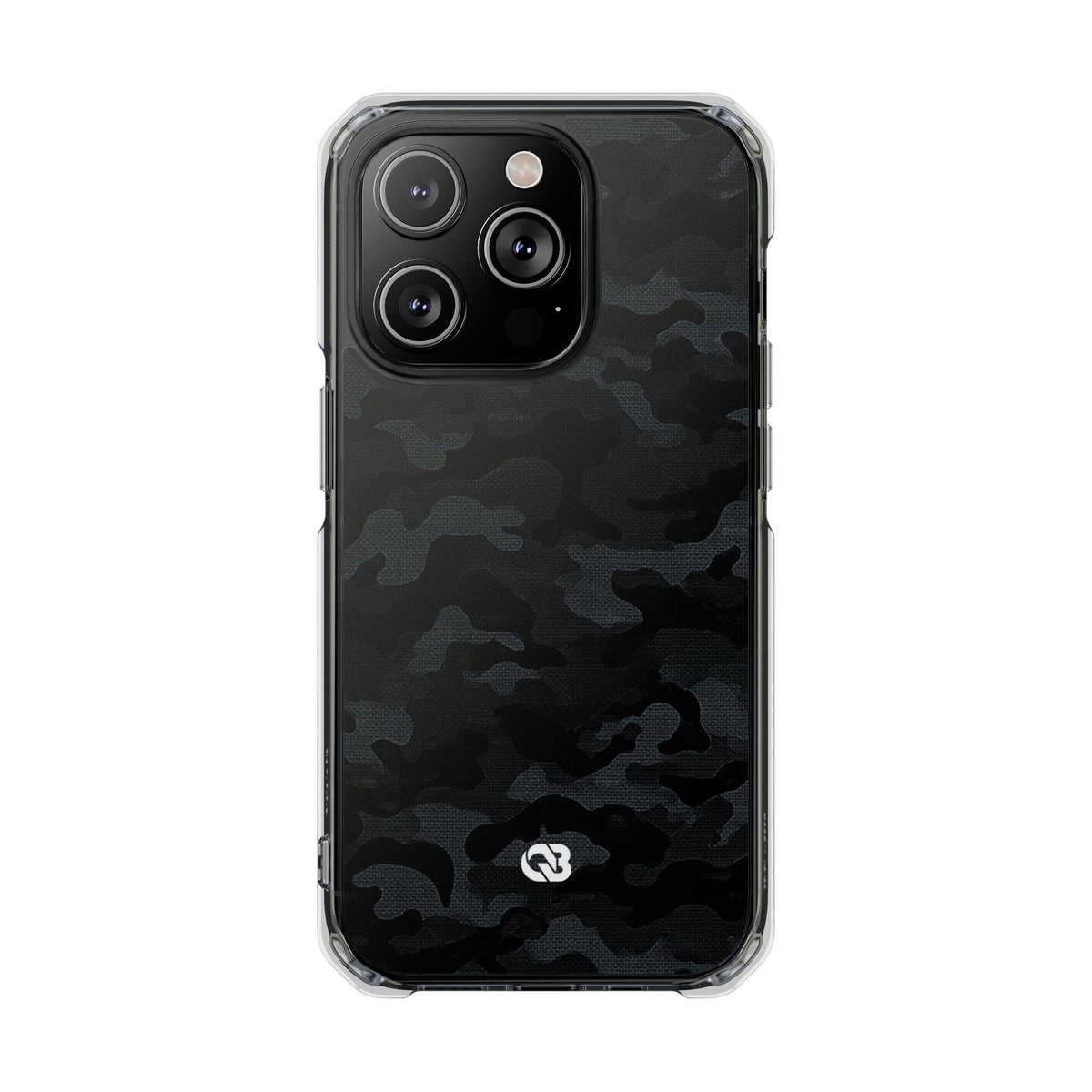 Blackout Urban Camo · Clear Impact Magnetic Phone Case for iPhone · Black