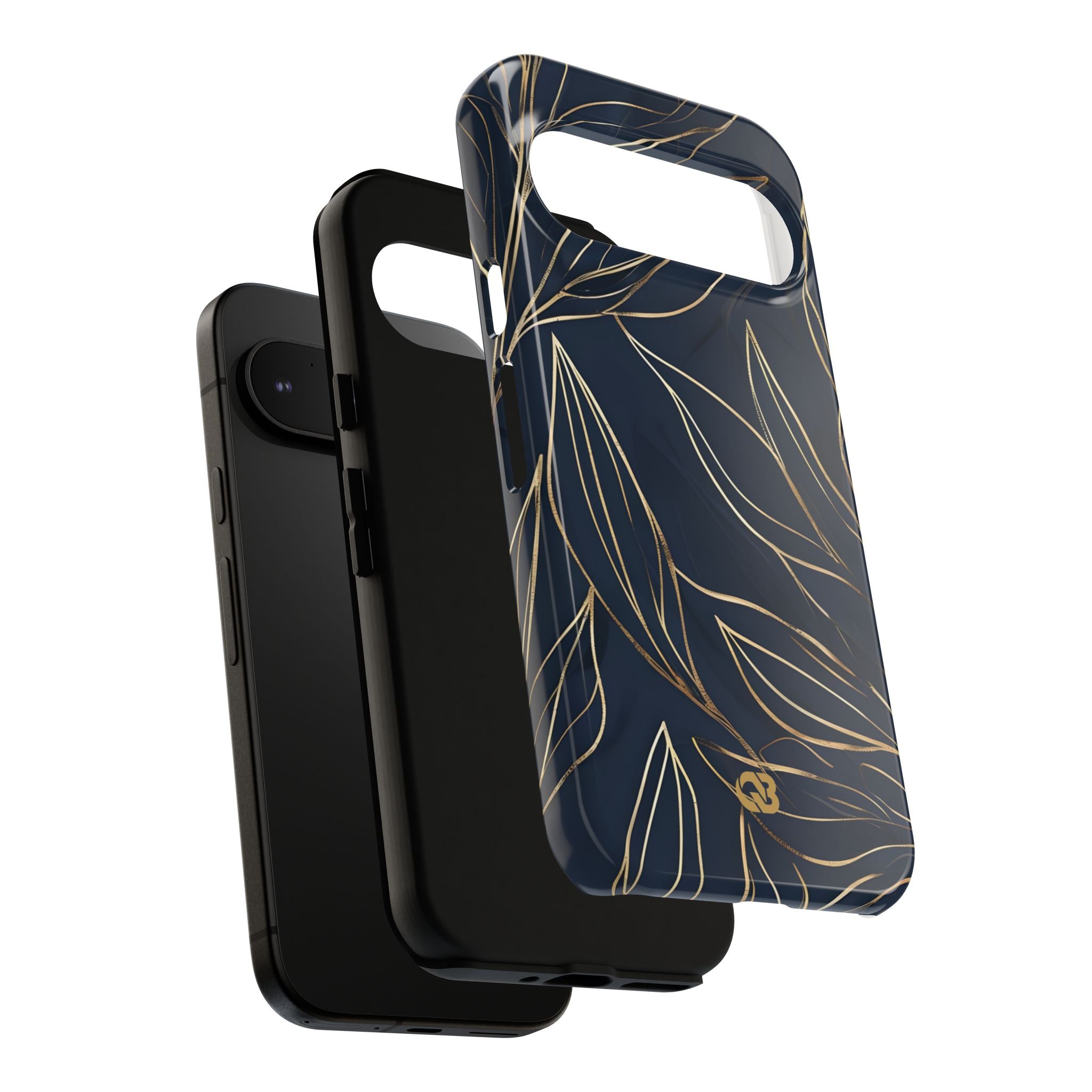 Gilded Navy Foliage · Tough Phone Case for Google Pixel
