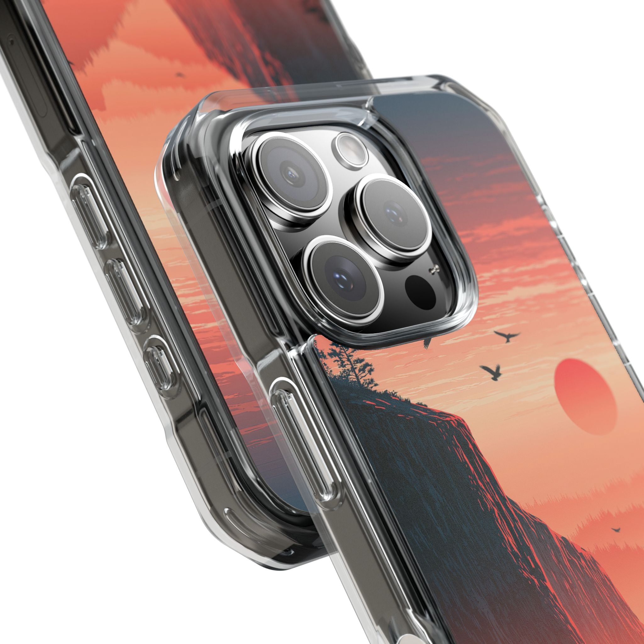 Orange Impact MagSafe Phone Case for iPhone - Crimson Ridge Flight