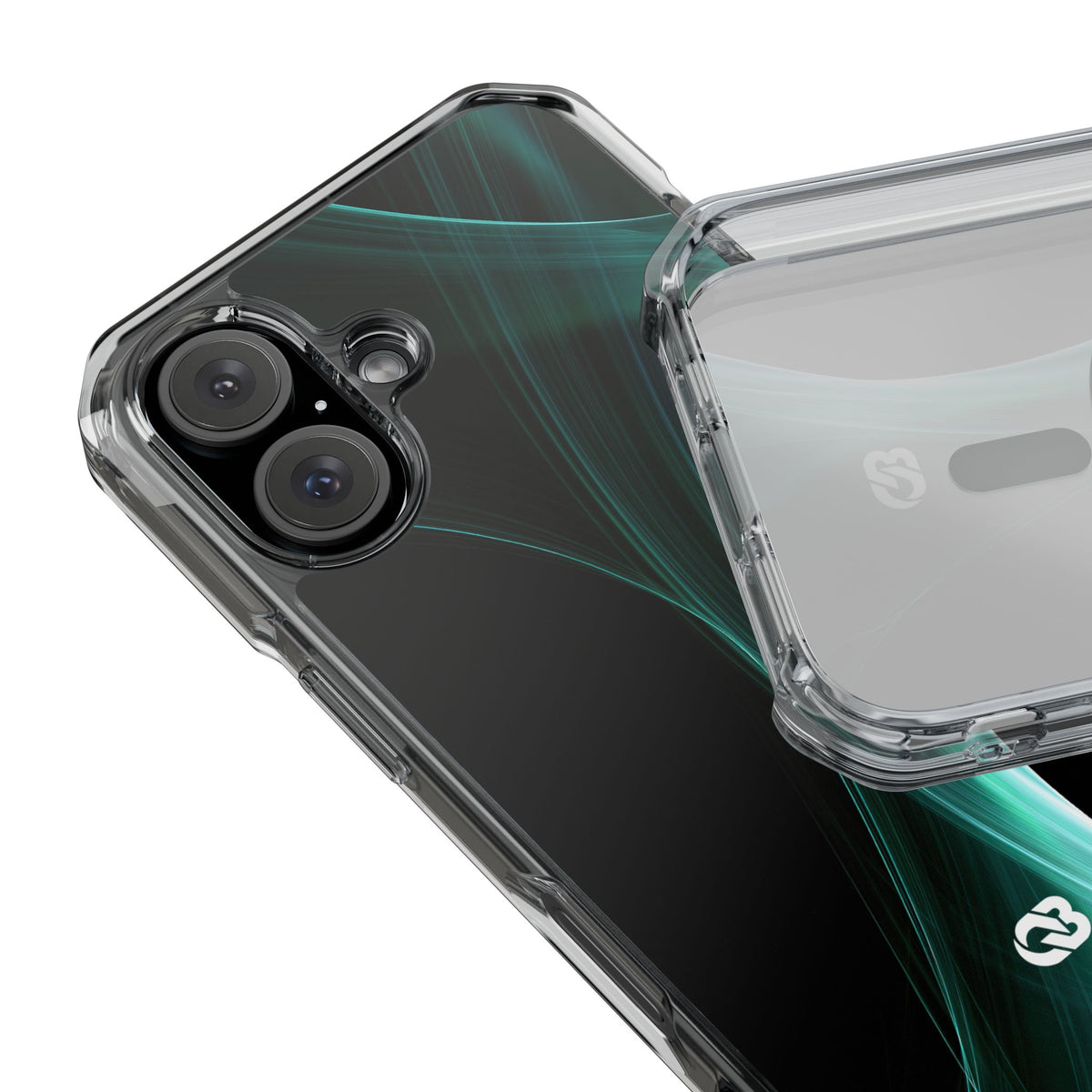 Emerald Lumen · Clear Impact Magnetic Phone Case for iPhone · Green