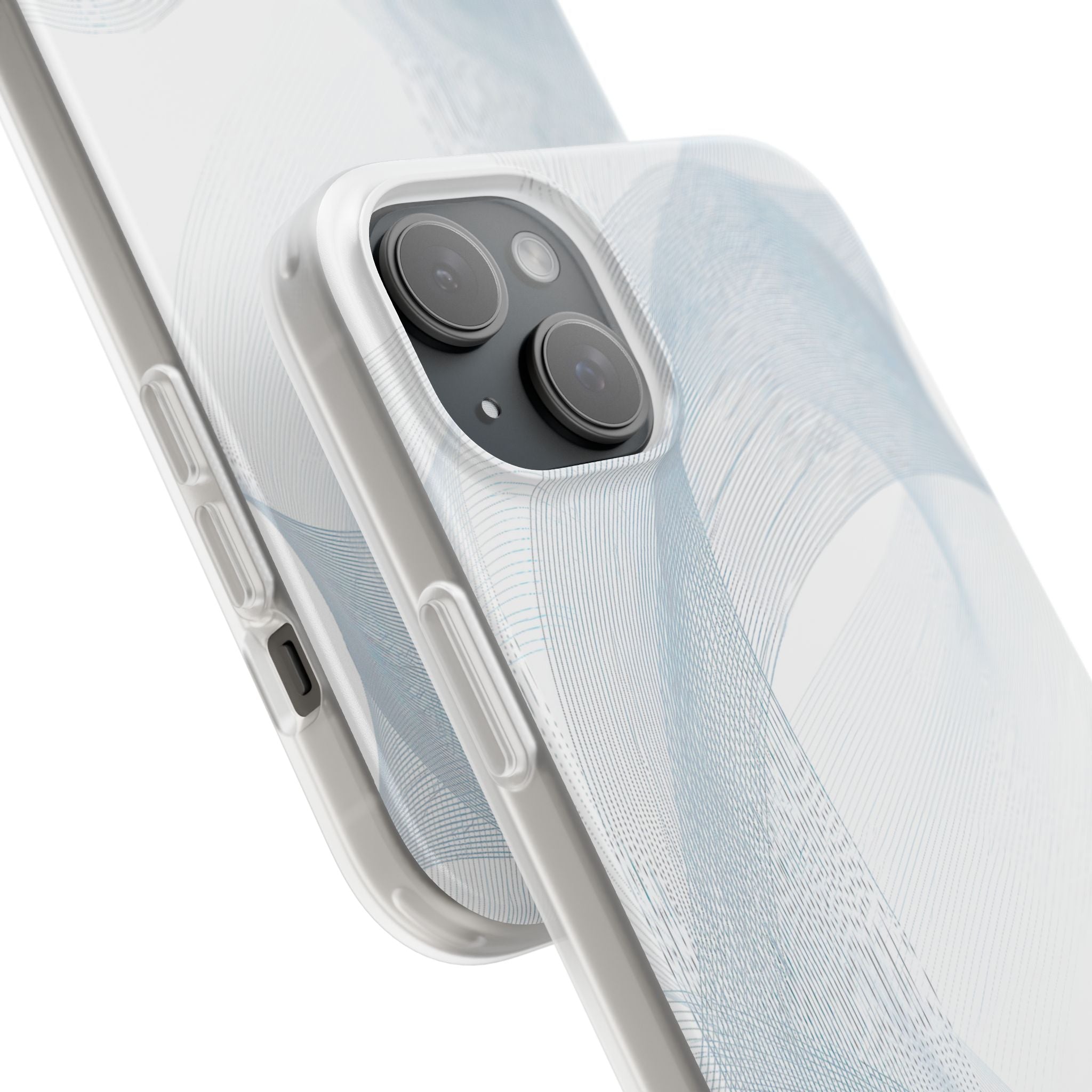 White Lite Phone Case for iPhone - Arctic Line Current