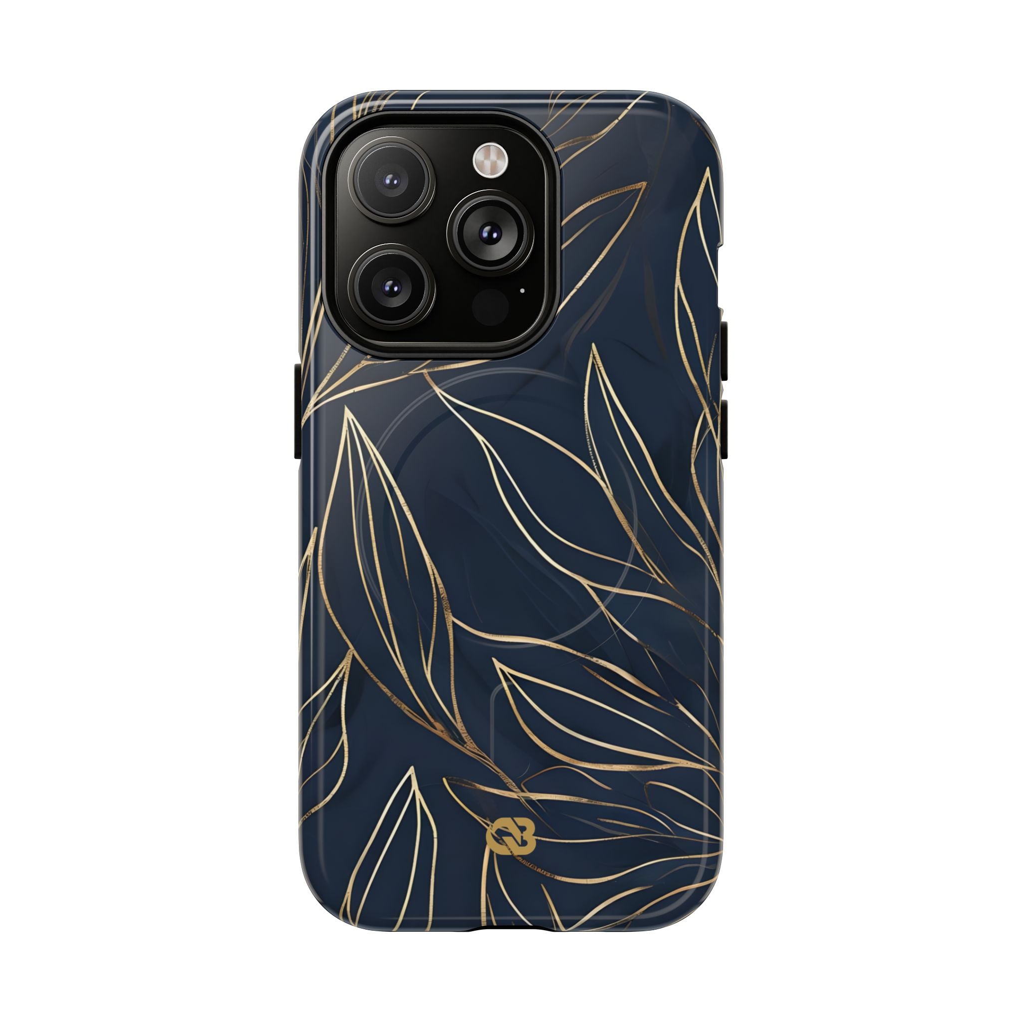 Gilded Navy Foliage · Tough+ Magsafe