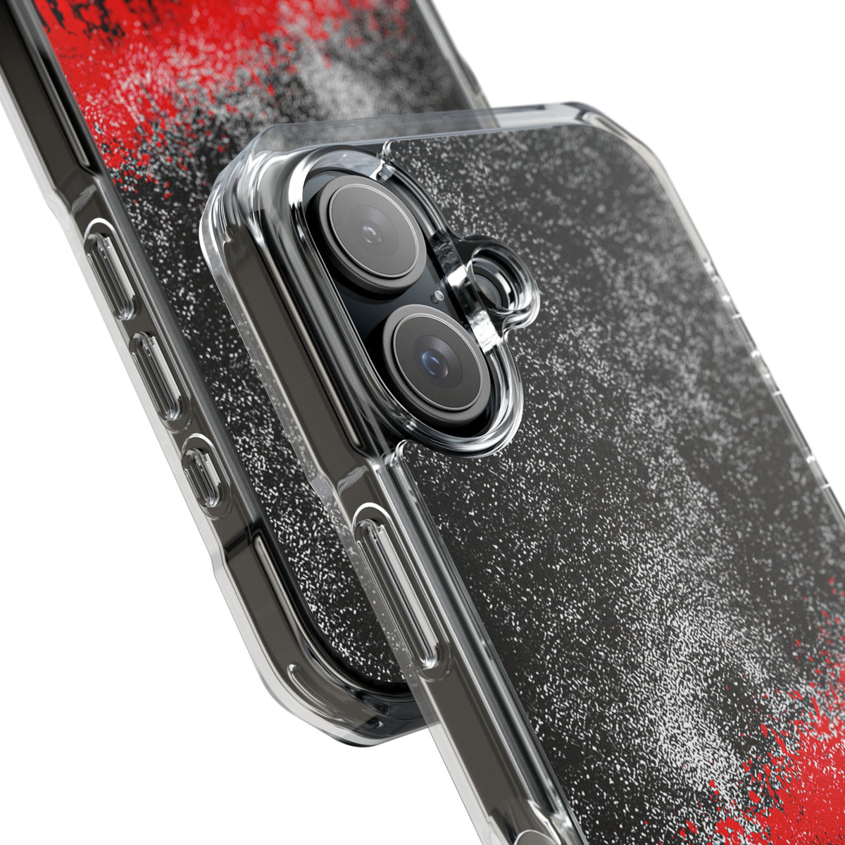 Crimson Noir Drip · Clear Impact Magnetic Phone Case for iPhone · Black