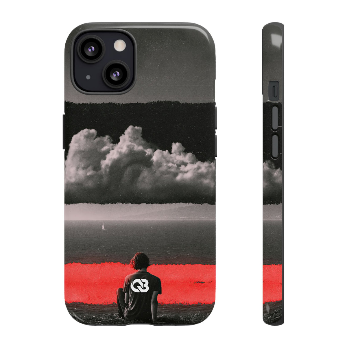 Crimson Horizon · Tough Phone Case for iPhone · Black