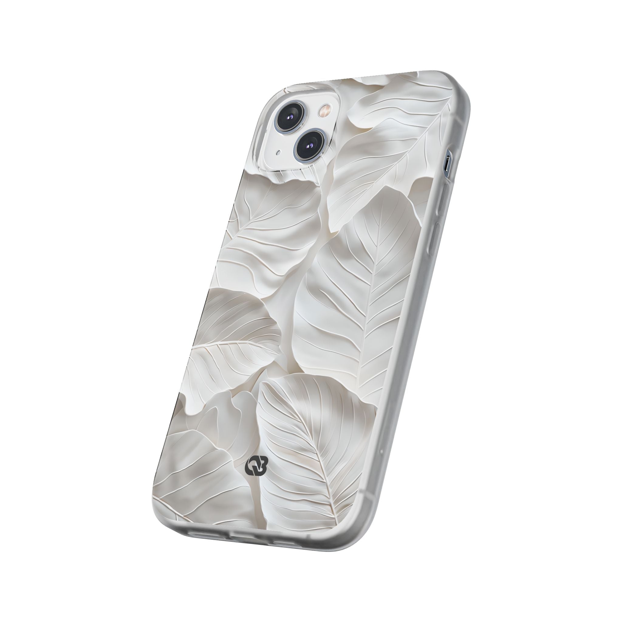 Sculpted Ivory Leaves · Soft Phone Case for iPhone