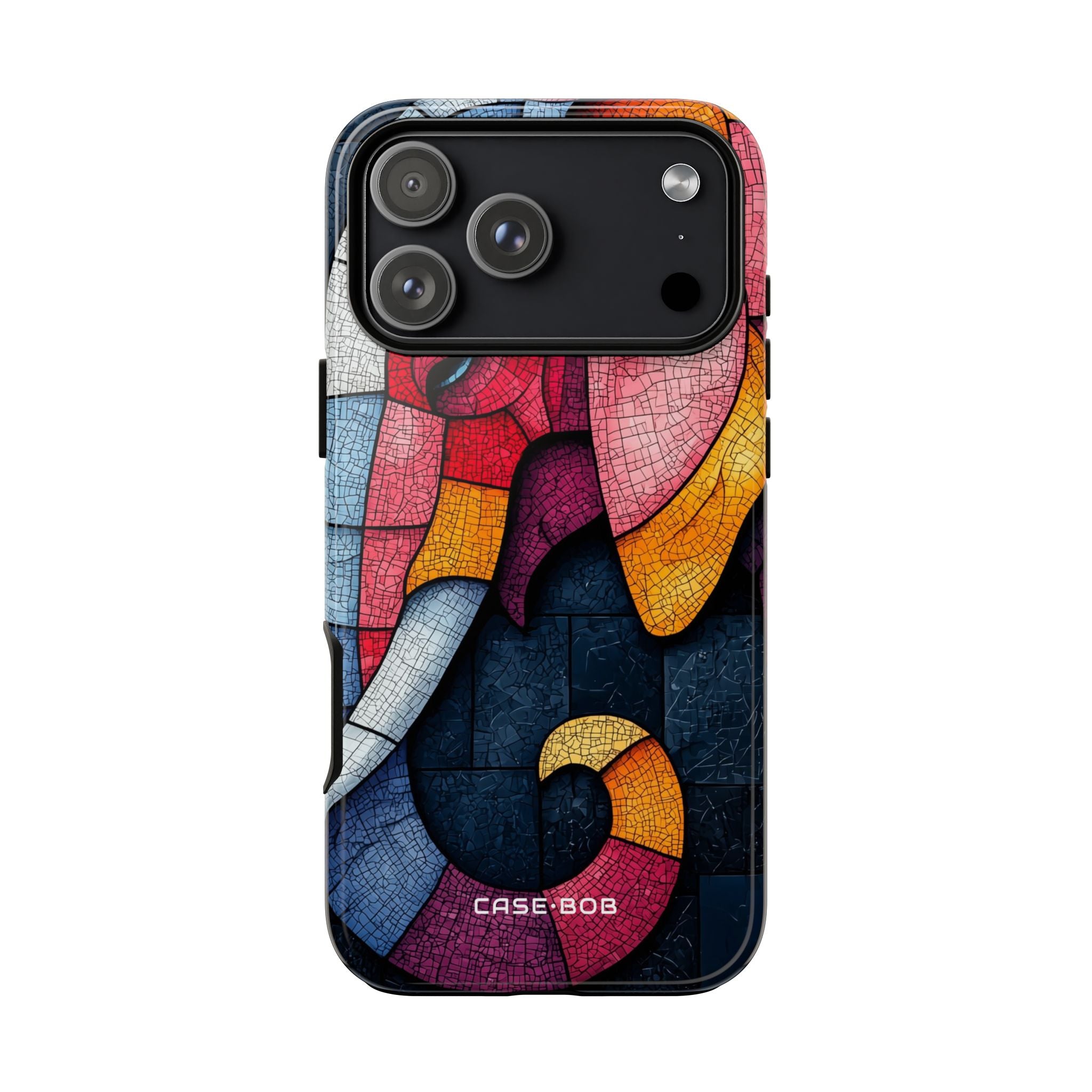 Elephant Mosaic iPhone 17 Pro Max Case - Tough - CASE•BOB