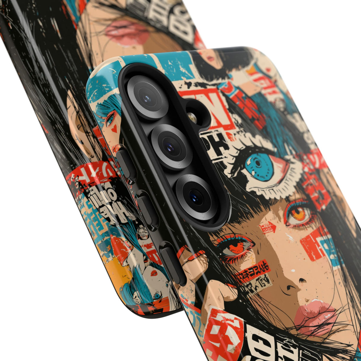 Shibuya Street Collage · Tough Phone Case for Samsung · Red